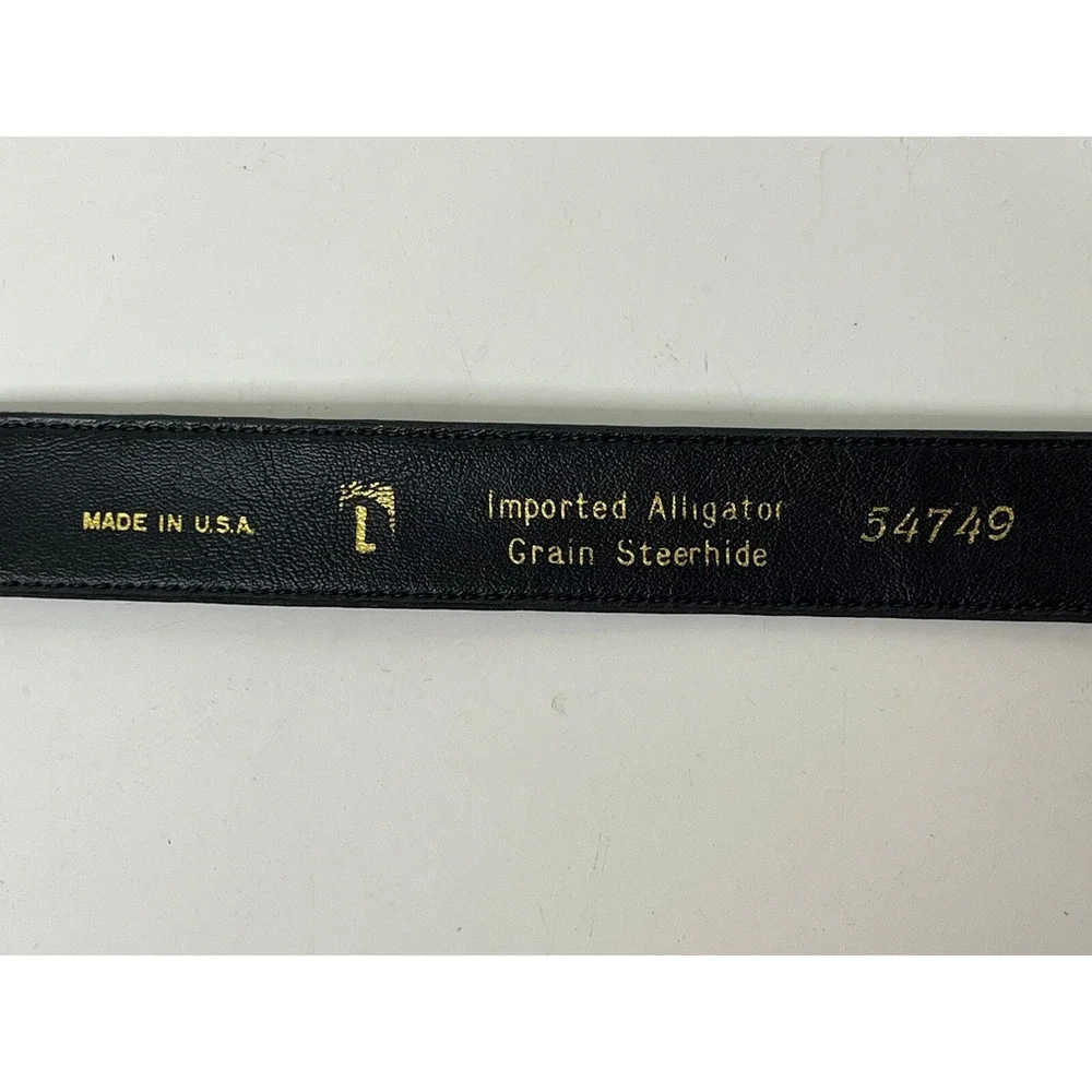 Vintage Imported Alligator Grain Steerhide Belt 32‎ in